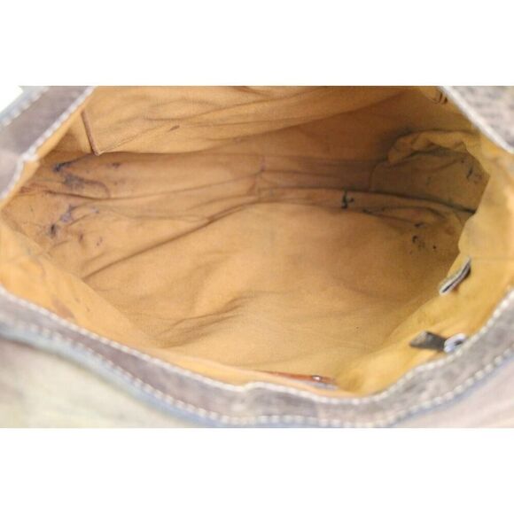 ROOMY Patricia Nash BROWN GENUINE LEATHER FLAP X-BODY SHOULDER BAG HANDBAG PURSE - Picture 9 of 16